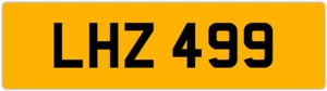LHZ 499 L 3x3 PLACA DE MATRÍCULA PRIVADA SIN FECHA LEE LOU LUKE LUCY LEO LISA LIAM LEN - Imagen 1 de 1