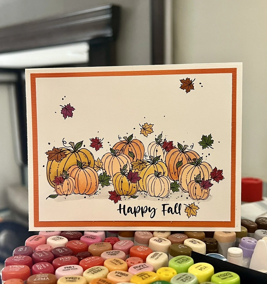 Angie Blom Unity Juego de Cartas Flores Parche Calabaza 🎃 Otoño Foto 1 de 1