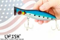 2043 Details about  / Feed Lures Spear 50 Hand Made Wood Pencil Popper Floating Lure 50 gram 43