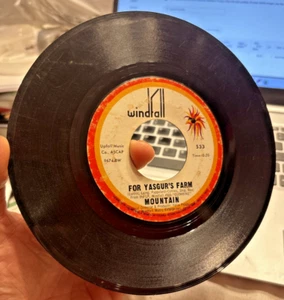 1970 MOUNTAIN 45 VINYL WINDFALL RECORDS FOR YASGURS FARM / TO MY FRIEND 533 - Picture 1 of 4