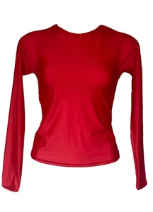 All in Motion Langarm Rundhalsausschnitt Rashguard rot Größe Medium chlorresistent - Bild 1 von 8