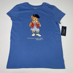 Polo Ralph Lauren Girls Size XL (16) Polo Bear Blue T-Shirt - Picture 1 of 7