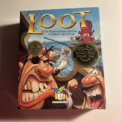 "Loot" The Plundering Pirate Card Game by GameWright (2005) - Complete! Ages 10+ - Image 1 of 4