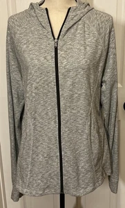 Tek Gear Essential Gear Damen 2X Heather Gray Zip Long Slv Sportjacke - Bild 1 von 13
