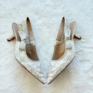 NUOVO!!! Pompa J'Adior Slingback Millefiori taglia 40,5 EU autentica vendita al dettaglio 1190 $ - Foto 1 di 11