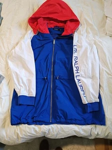 Lauren Ralph Lauren Damen Jacke blau rot Color Block wind wasserabweisend - Bild 1 von 12