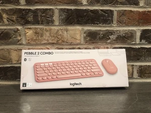 Logitech Pebble 2 Combo, Wireless Keyboard & Mouse Quiet and Portable Tonal Rose - Picture 1 of 8