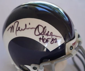 Minicasco Merlin Olsen Los Angeles Rams autografiado con certificado de autenticidad #BE499 - Imagen 1 de 3