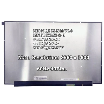 NE160QDM-N62 V8.0 MNG007DA1-2 -3 B160QAN02.H B160QAN02.L NE160QDM-NY2 LCD Ersatz - Bild 1 von 2