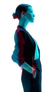 Businesswoman Cyberpunk Scene Vinyl Car Decal Sticker – Waterproof & - Picture 1 of 1