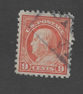 Scott # 471, 9 Cent lachsrot, Franklin, 1916, vz, scv. 90€ - Bild 1 von 1
