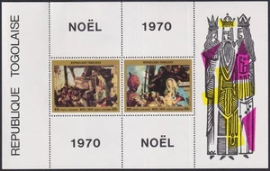 F-EX29853 TOGO MNH 1970 CHRISTMAS NAVIDAD ART PAINTING BOTICCELLI TIEPOLO. - Picture 1 of 2
