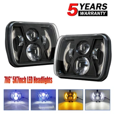 5x7" 7x6" LED Headlight Hi-Lo Beam DRL Bulbs For 1981-1986 Chevrolet C10 C20 C30 - Изображение 1 из 4