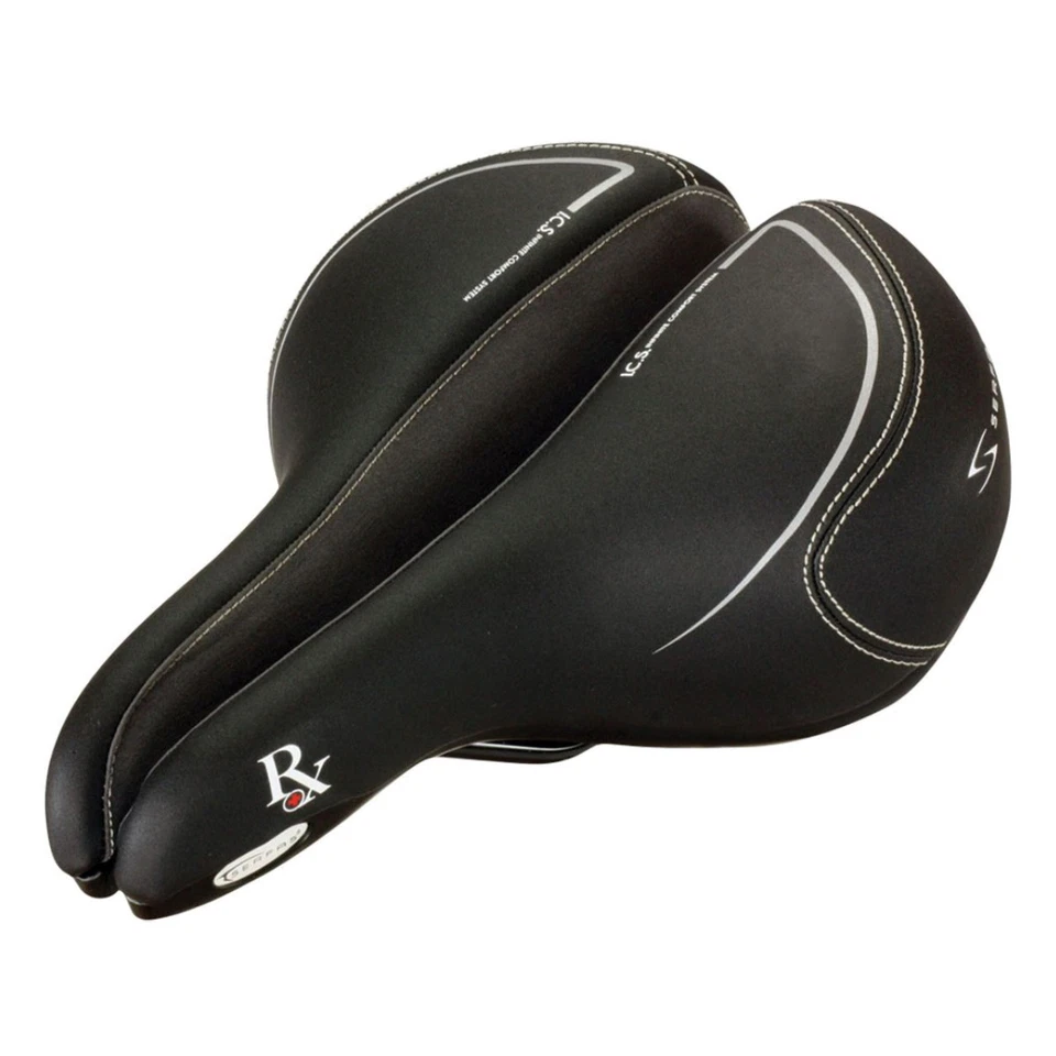 Serfas RX 922v Womens ICS Comfort Bike Saddle Twin Rails 234mm Microfiber
