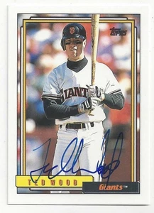 Ted Wood San Francisco Giants 1992 Topps #358 Signed Rookie Card - Bild 1 von 2