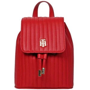 Tommy Hilfiger Mini Backpack Bag in Quilted Red w/ Gold Hardware - Picture 1 of 8