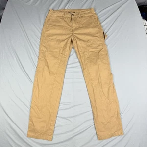 Pantalones de carpintero No Boundaries doble rodilla para hombre 30x32 algodón marrón caqui - Imagen 1 de 16