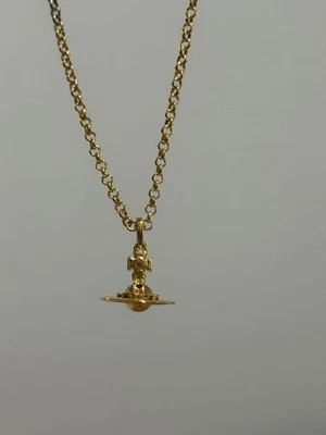 Vivienne Westwood Gold Necklace Used Silver-Color Chain Missing Box From Japan - Image 1 of 4