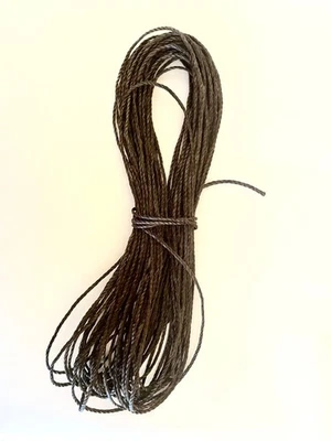 Waxed Polyester Yarn Leather Yarn Trout Thread Saddler Yarn 10M 1Mm Anthracite - Image 1 of 2