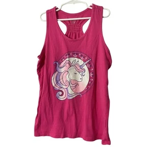 Place Girls Tank Pink Unicorn Size XL 14 Excellent  - Picture 1 of 7