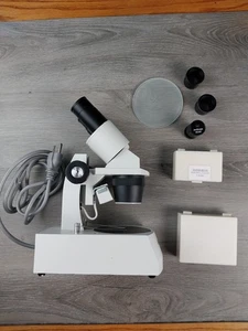AmScope 10X-30X Binocular Stereo Microscope with 2 Halogen Lights - Picture 1 of 18