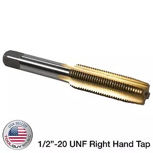 1/2"-20 UNF Grifo Derecho TiN Recubierto - Imagen 1 de 2