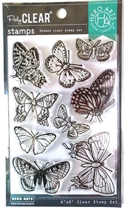 Beautiful Butterflies Butterfly Clear Stamp Set by Hero Arts CM687 NEW! - Picture 1 of 3