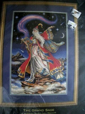 Dimensions GOLD COLLECTION Needlepoint PICTURE Kit, THE GRAND SAGE,2459,Wizard - Image 1 of 4