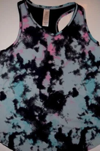 EUC IVIVVA by LULULEMON GIRLS ACTIVE PINK BLUE CHARCOAL GRAY TANK SIZE 10 - Picture 1 of 4