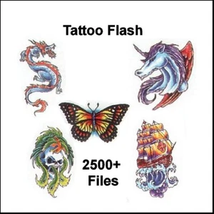 Classic Tattoo Flash auf CD Data Disc. Über 2600 Seiten im Wert von über 10.000 $. - Bild 1 von 12