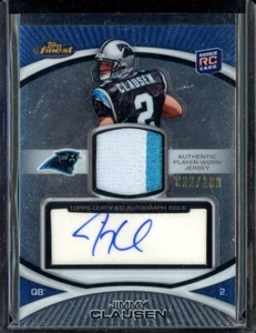 2010 Topps Finest Rookie Patch Autographs #43 Jimmy Clausen 062/100 - Picture 1 of 1