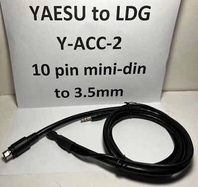 LDG Y-ACC-2 cable 6 feet, Yaesu 10 pin radio to LDG MUST READ AD!! by Hamgadgets