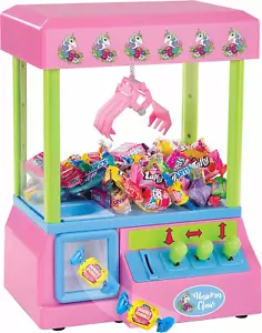 Claw Machine Arcade Game with Sound, Unicorn Themed Mini Candy Grabber Prize Dis - Picture 1 of 12