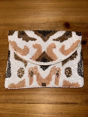 Beaded Crossbody La Chic Designs with metal chain strap - Image 1 of 4