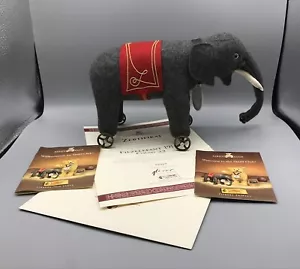 Großer Steiff Elefant auf Rädern 1914 Replik Spielzeug 22 cm OVP Zertifikat - Bild 1 von 12