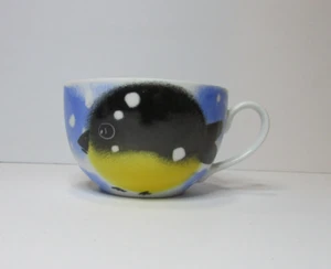 winter chickadee bird winter tea cup made in Estonia teacup - Picture 1 of 7