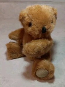 Vtg Jointed Soft Bear Figure W Beautiful Faux Fur 8" Tender Heart Collector - Picture 1 of 10