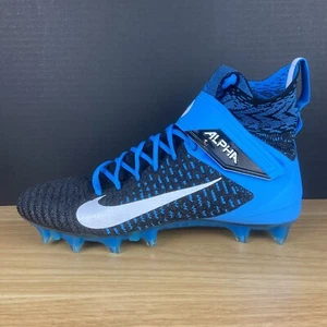 Nike Alpha Menace Elite 2 Flyknit Premium Football Cleats (SZ) Blue Black BV2077 - Picture 1 of 7