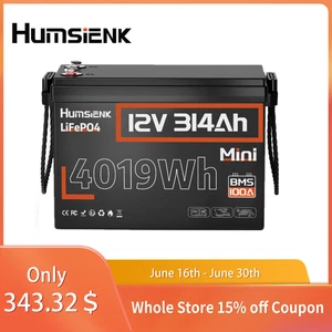 Humsienk 12V 310Ah 300Ah LiFePO4 Lithium Battery Deep Cycle 280Ah Solar Off-Grid - Picture 1 of 9