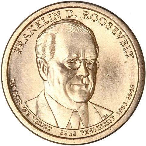 2014 P Presidential Dollar Franklin D Roosevelt Choice BU Clad US Coin Cover