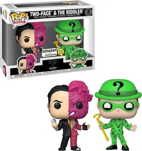 Funko POP Batman Two Face & The Riddler Figure Twin Pack NEW - Picture 1 of 3