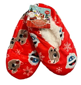 Rudolph das rotnasige Rentier Kinder Hausschuhe Socken Gr. S/M NEU - Bild 1 von 3