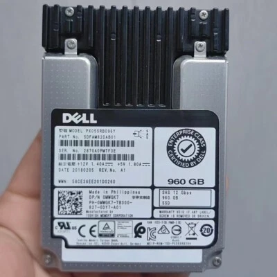 960GB SSD DELL SAS PX05SRB096Y DP/N:0MWGK7 12 Gbps Solid State Drive - Image 1 of 3