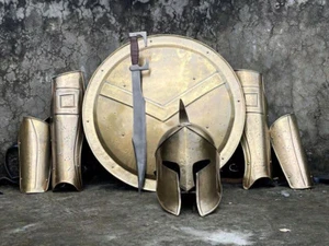Spartan Warrior Halloween Costume: Helmet, Shield, & Armor Set for Cosplay - Picture 1 of 8