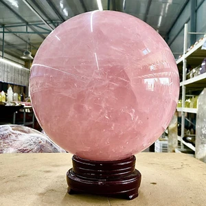 53,81 Pfund große natürliche rosa Rosenquarz Kugel Kristallkugel Reiki Heilung - Bild 1 von 13