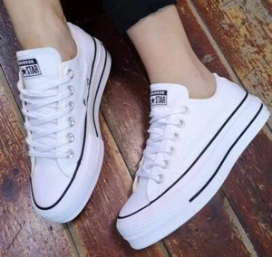 CONVERSE SNEAKER DONNA PLATFORM CHUCK TAYLOR ALL STAR 560251c BIANCO - Imagen 1 de 8