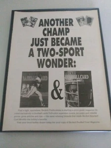 Bo Jackson Vtg MAGAZINE PAGE Print Ad Framed (New Frame) Baseball Football - Picture 1 of 2