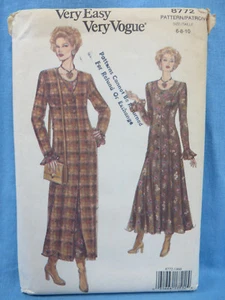 Vogue 8772 Duster and Dress 6, 8, 10 Uncut Vintage - Picture 1 of 2