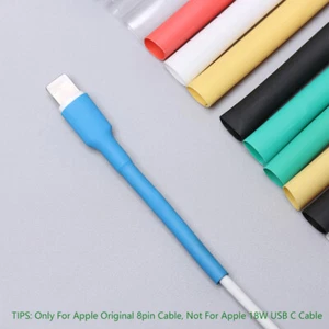Cable Protector Saver Cover Heat Shrink Tube For iPad iPhone 5 6 7 8 X XR XS - Photo 1 sur 12