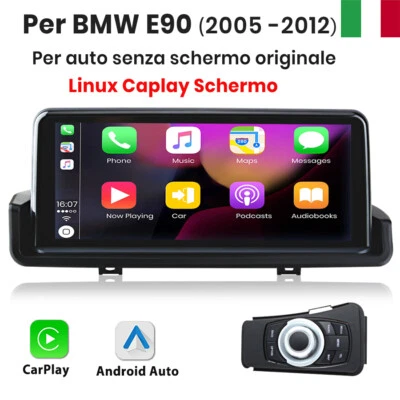 Linux CarPlay Car autoradio Per BMW E90 E91 E92 2005-2012 Android auto Bluetooth - Immagine 1 di 4